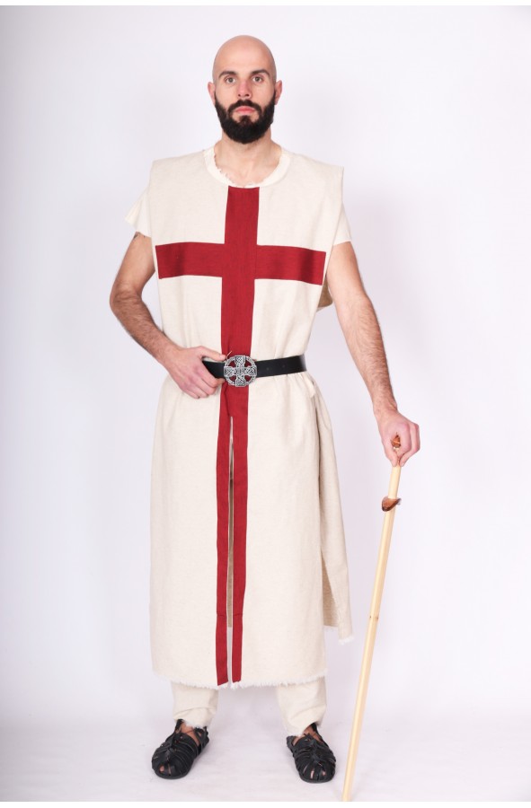 Cinturón templario con hebilla de cruz