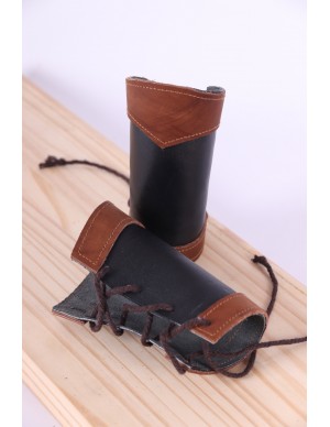 Leather medieval bracers