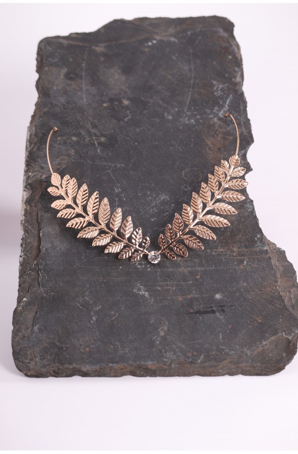 Diadema Medieval dorada de hojas