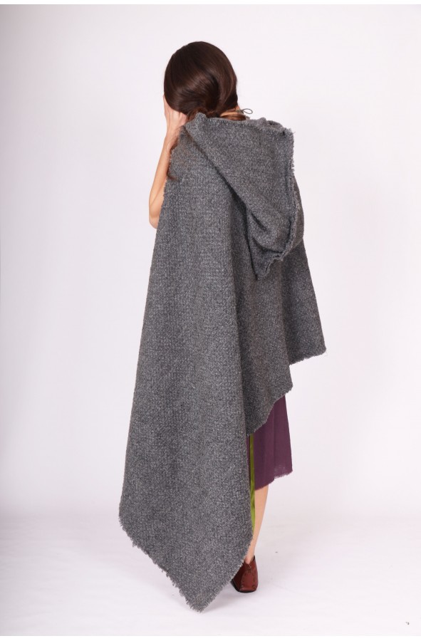 copy of Medieval grey hooded cloak