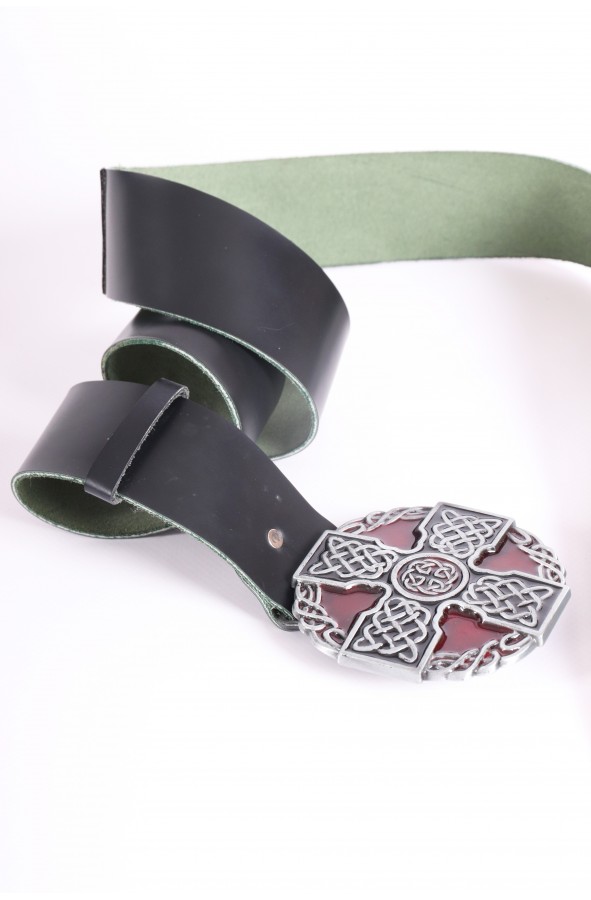 Knight Templar belt with cross buckle