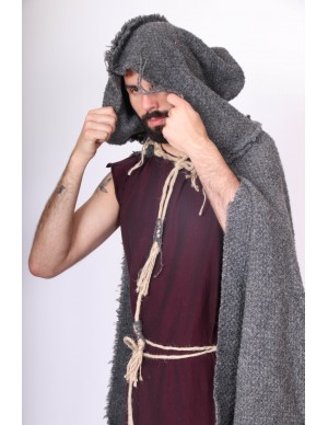 Medieval rustic hooded cloak