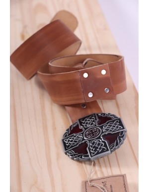 Cinturón medieval de cuero...