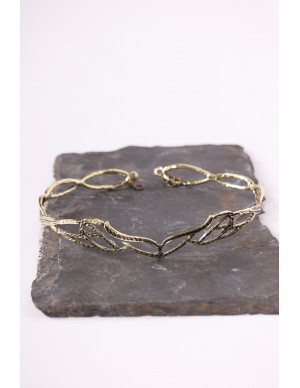 Medieval golden tiara with...