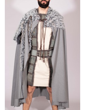 Grey celtic cloak with...