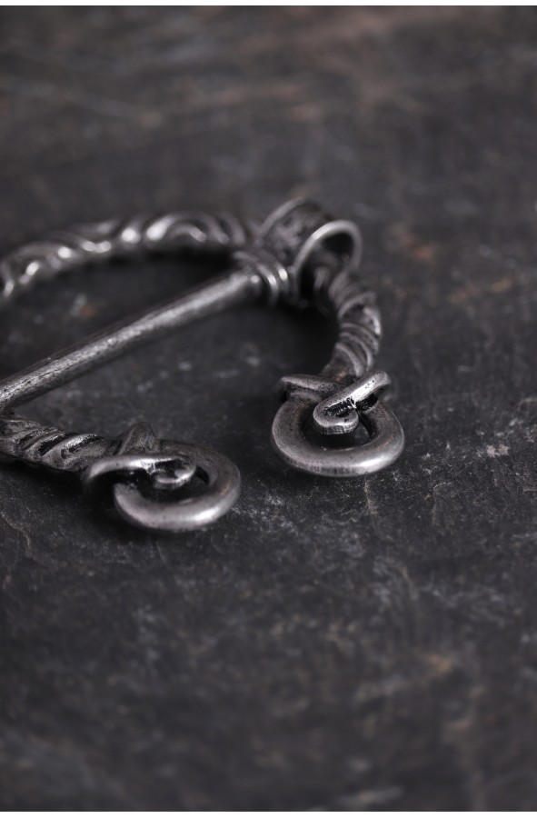 Antique silver fibula or penannular...