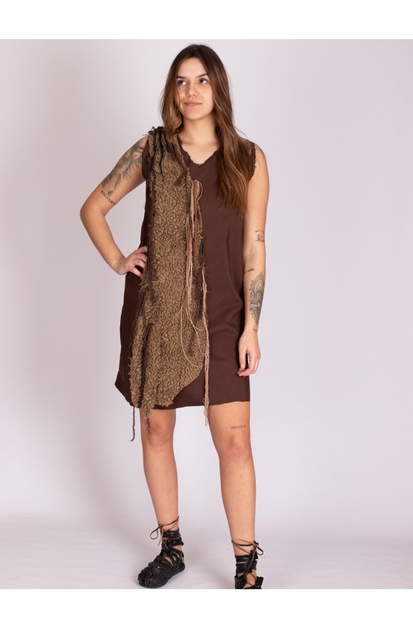 Vestido celta mujer en color marrón