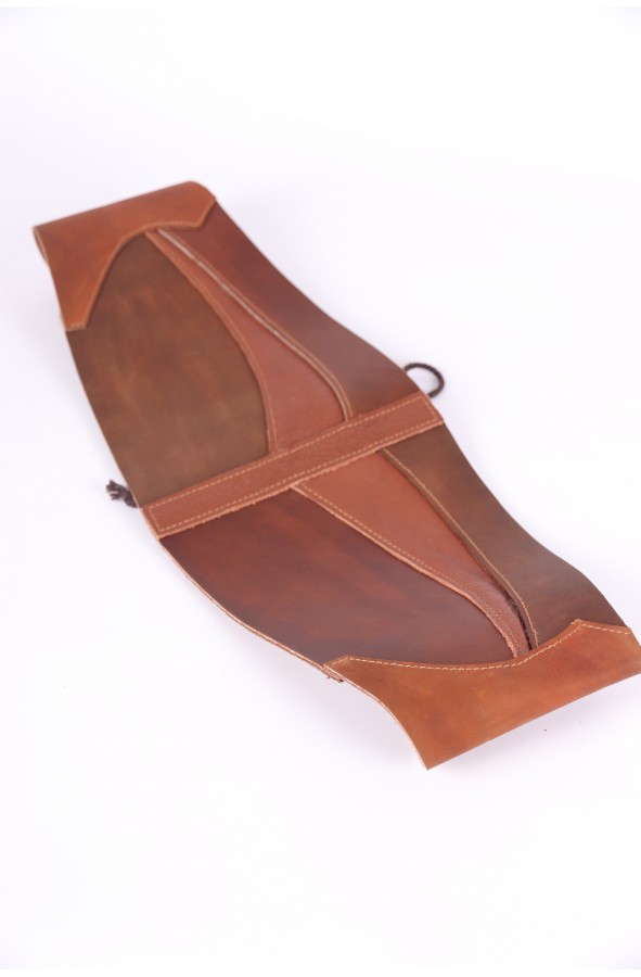 Wide brown leather warrior's belt