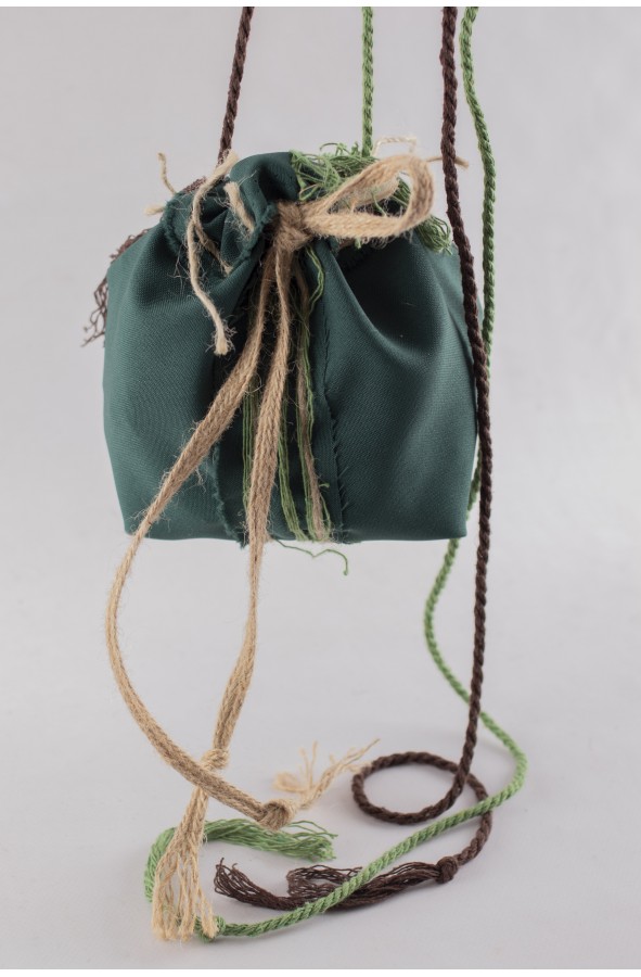 Bolso medieval limosnera verde