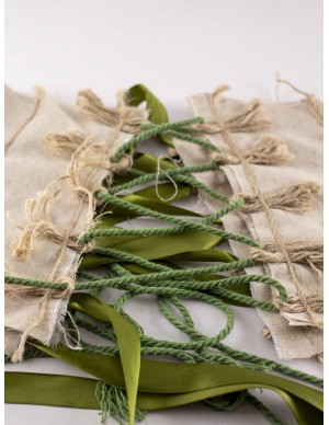 Medieval leather corset with leaves and studs