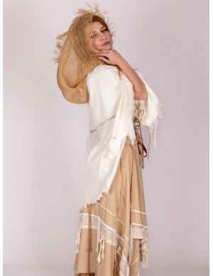 Medieval white cloak with...