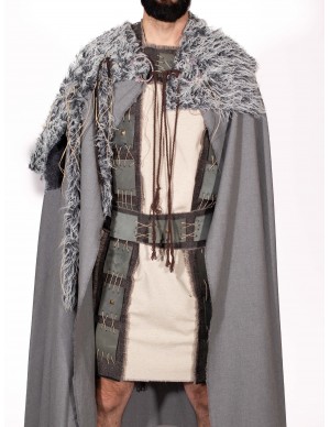 Grey medieval cloak with...