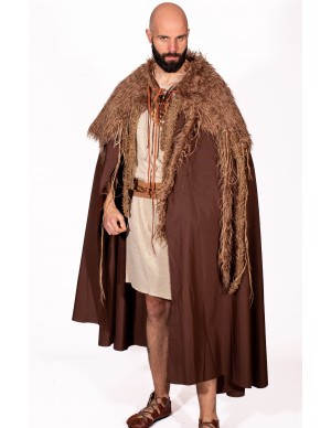 Celtic cloak with vegan fur