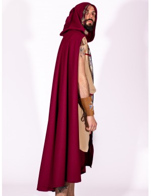 Capa medieval granate de...