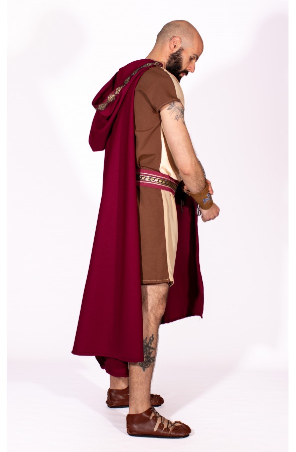 Medieval maroon medieval knight's or...