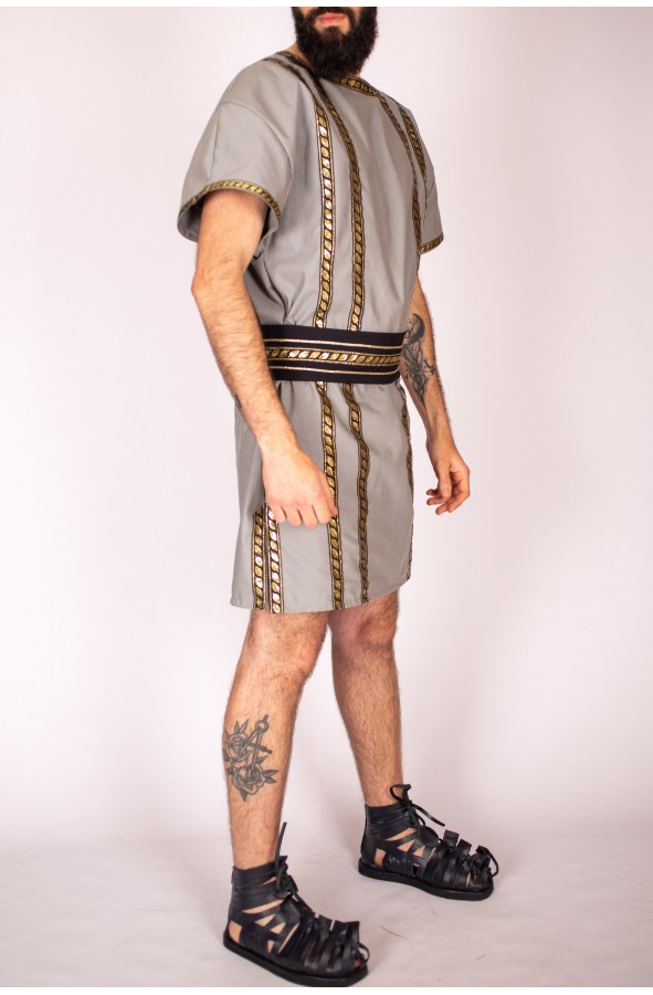 Túnica Romana Hombre Gris YuteCrea