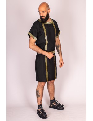 Traje romano negro con...