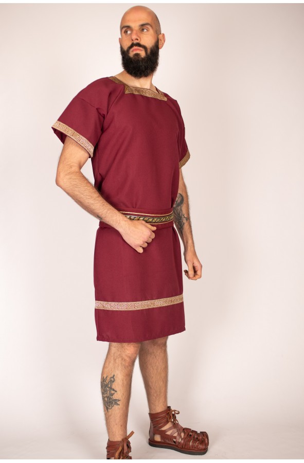 Roman costume for man in maroon