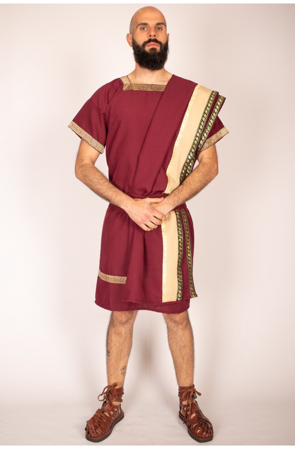 Traje romano hombre granate