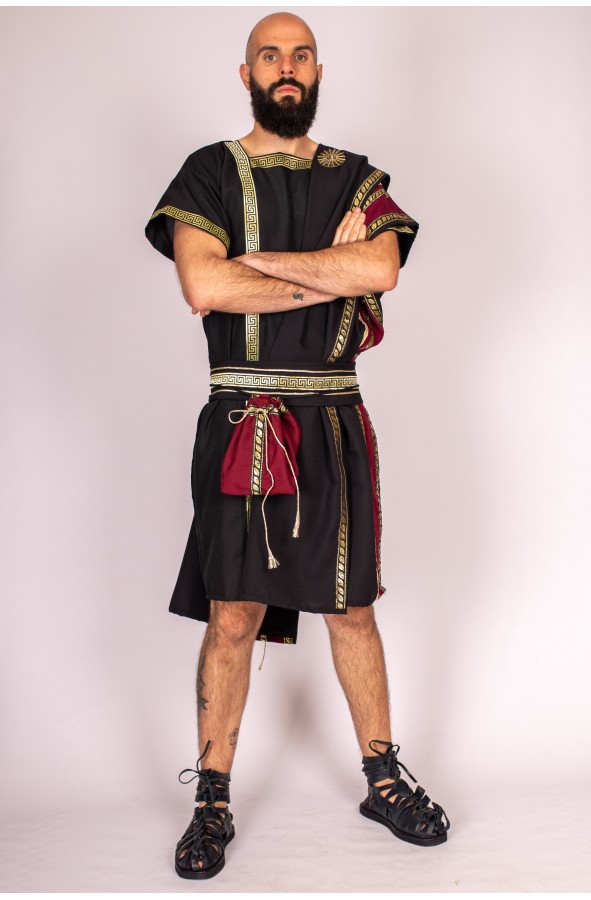 Handcrafted Black Roman Footwear:...