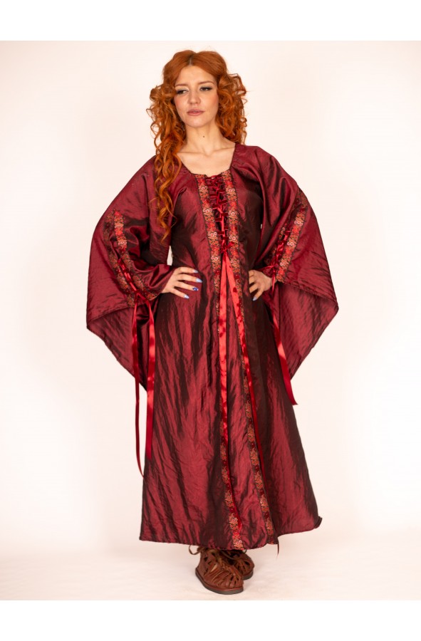 Vestido Granate de Dama Medieval...