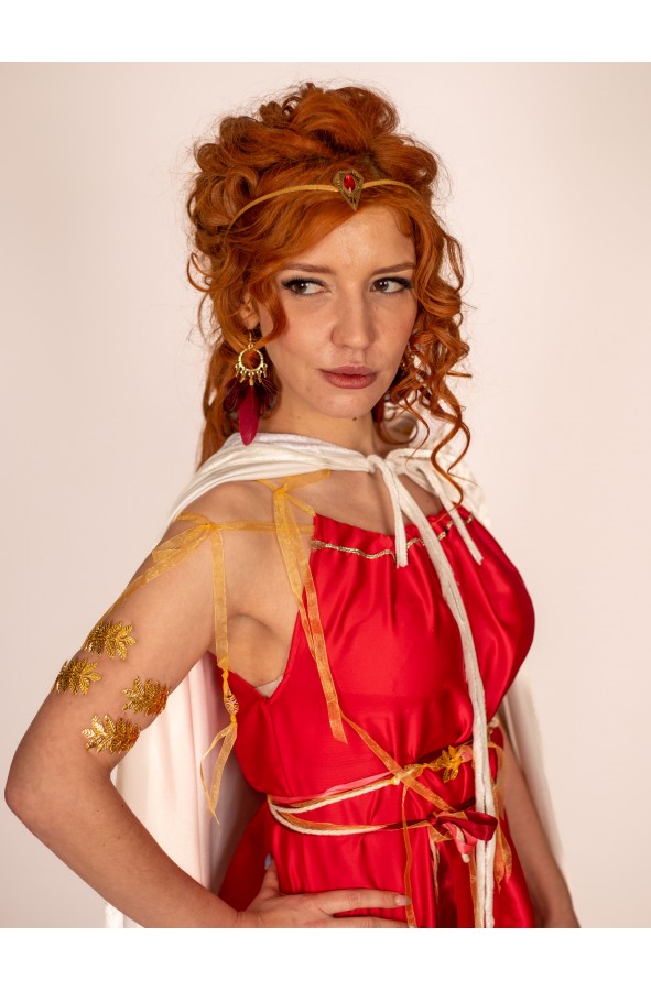 Corona dorada y roja para vestimenta...