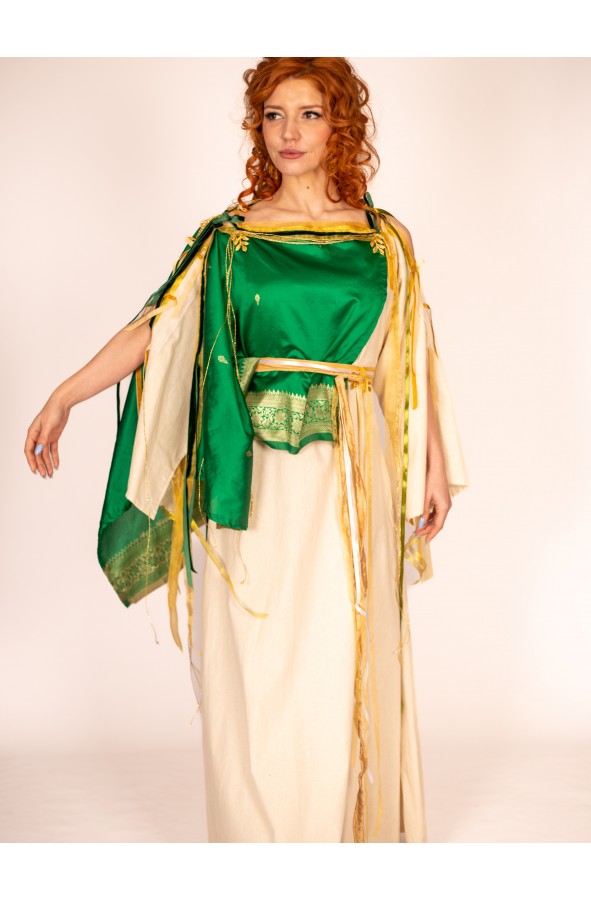 Elegant Roman Dress in cream with...
