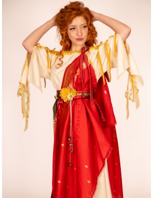 Vestido Romano en Crudo con...