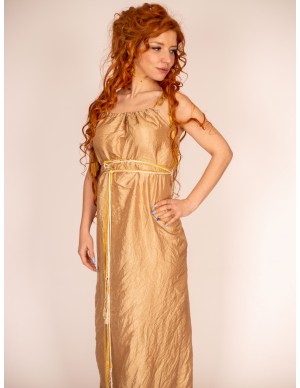 Golden Roman Dress Elegant...