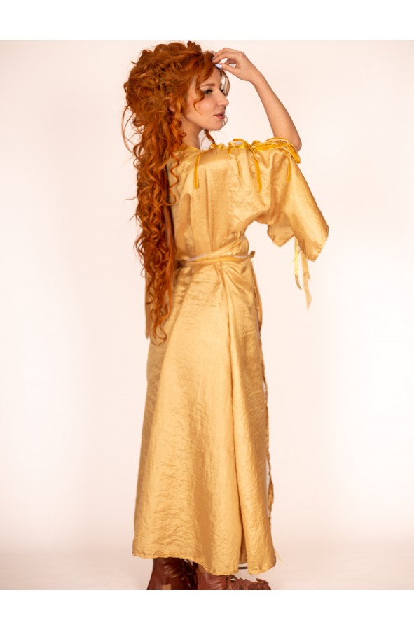 Golden Roman Dress: Freshness and...