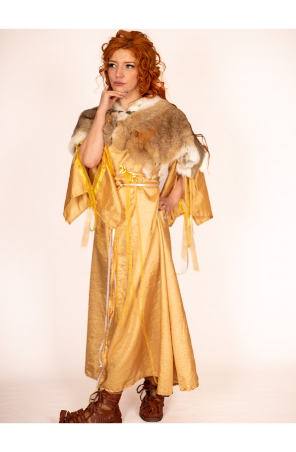 Golden Roman Dress: Freshness and...