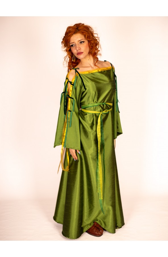 Vestido Romano Verde de Mangas...