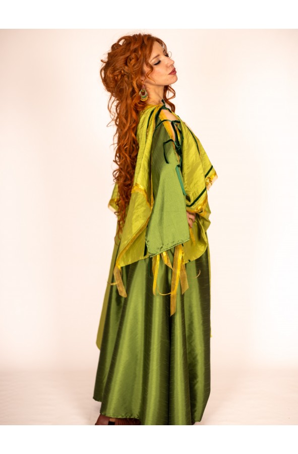 Vestido Verde Oliva Romano con Stola...