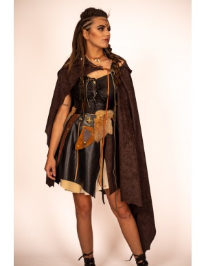 Medieval hooded warrior's...