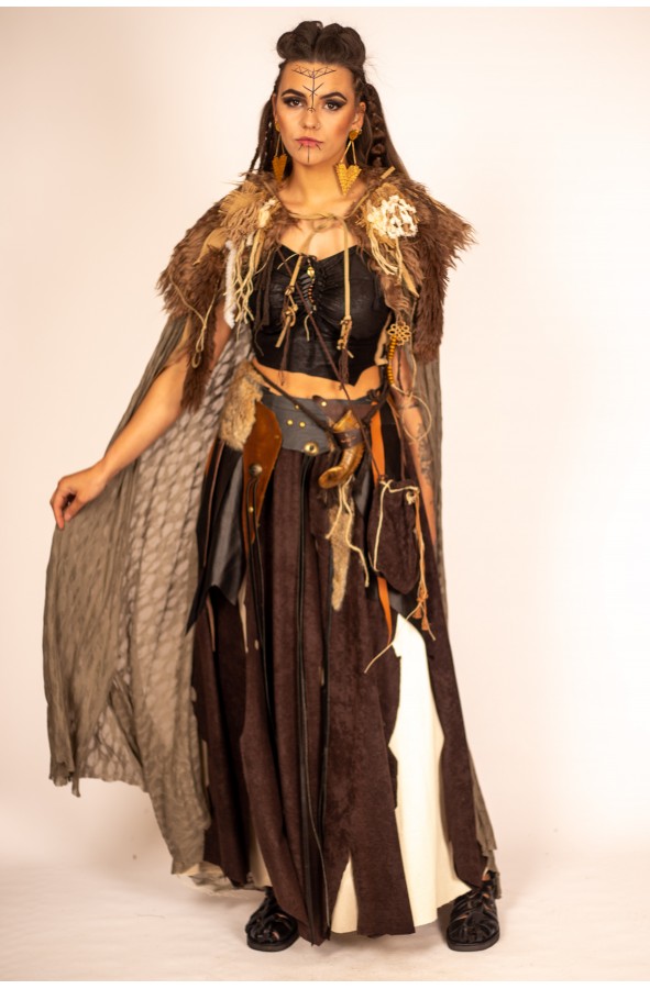 Capa de Punto Fino en Verde Grisáceo...