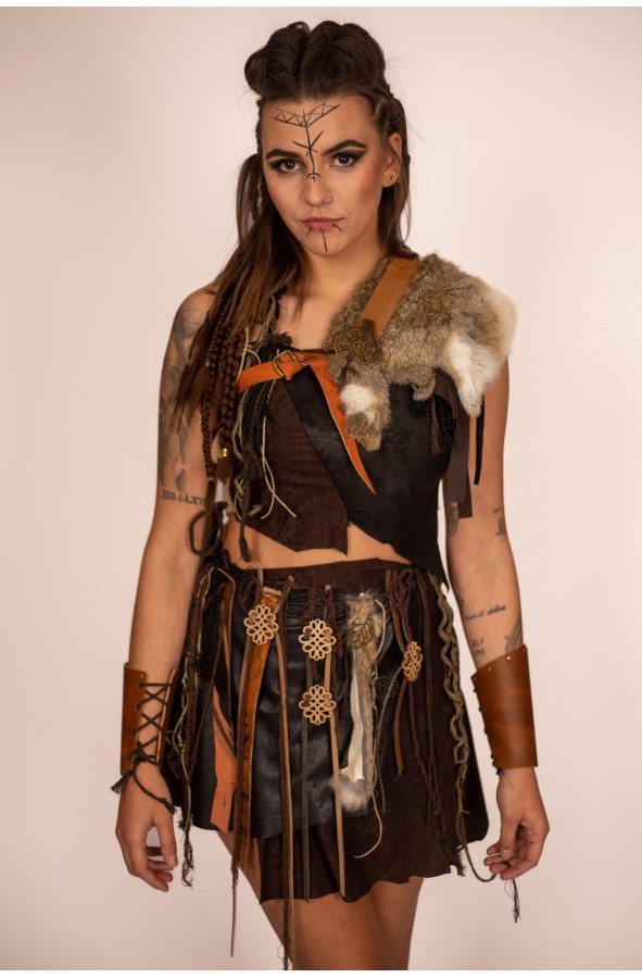 Medieval Rabbit Fur Shoulder Armor...