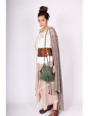 Medieval cloak with jute hood