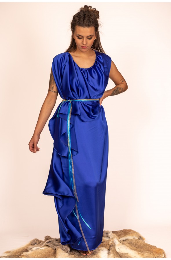 Roman Women's Dress in Royal Blue...