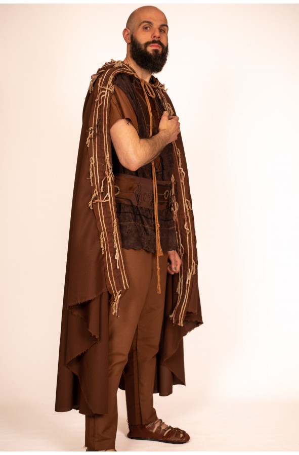 Medieval Hooded Cape - Handcrafted...