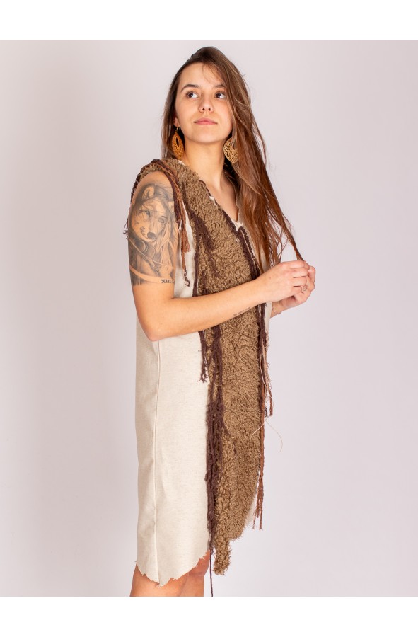 Viking short dress with vegan fur