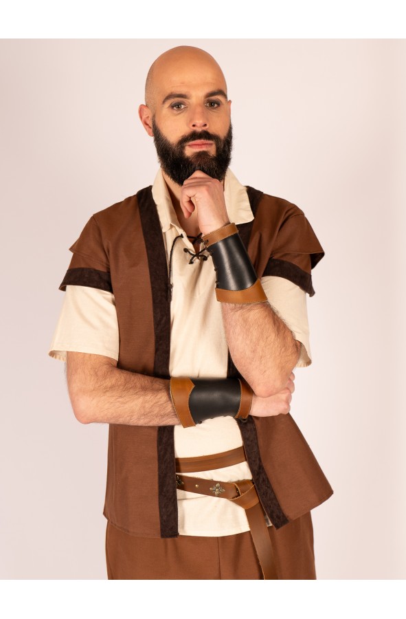 Leather medieval bracers