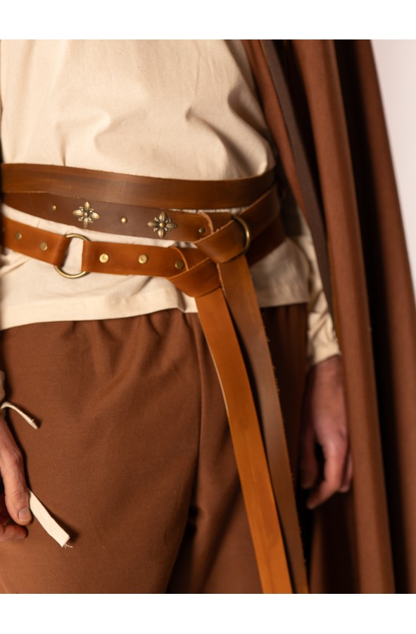 Medieval Leather Belt with Vintage...