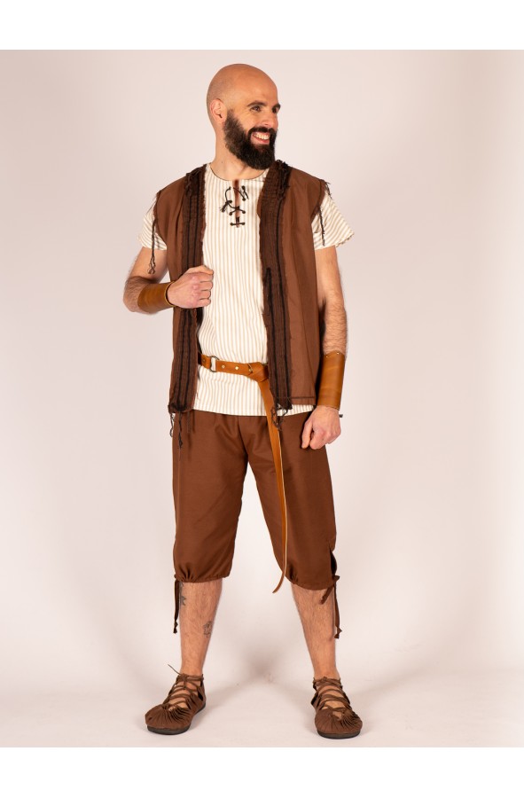 Conjunto Medieval de Camisa de Rayas...
