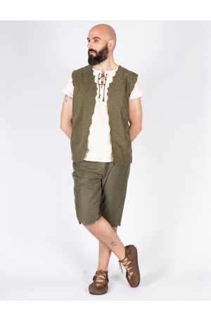 Medieval Green Suede Vest –...
