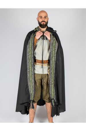 Black medieval cloak with...