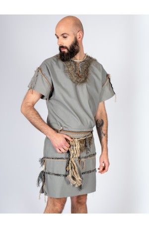 Túnica celta-vikinga gris...