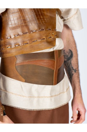 Wide Brown Leather Belt –...