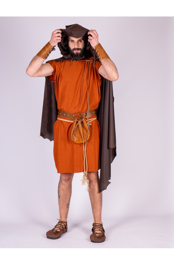 Bolsa de cuero romana con cierre de...