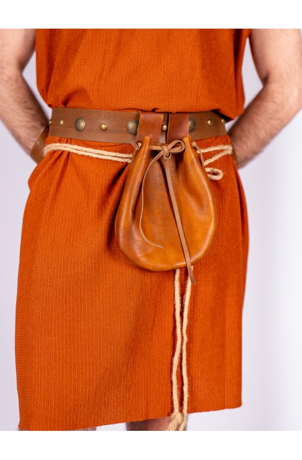 Roman Leather Belt with Rear Cord...