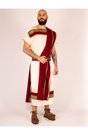 Roman Tunic with Red Mantle...